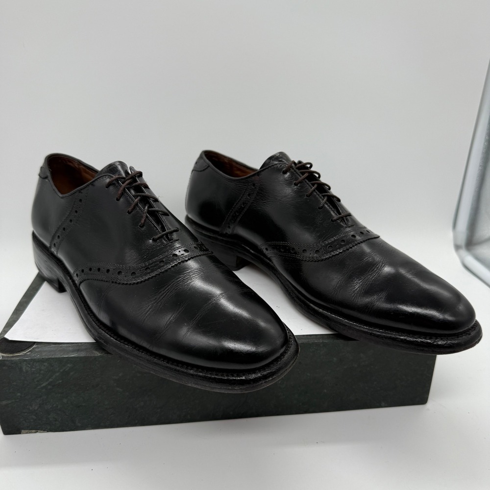 Allen Edmonds Polo Black Leather Wingtip Oxford Dress Shoes Mens 7 D 8264 USA